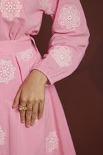 Load image into Gallery viewer, PETAL BLUSH MINI DRESS
