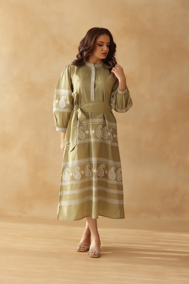 Noor-E-Olive Dress