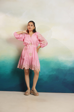 Load image into Gallery viewer, ROSE BLOOM MINI DRESS
