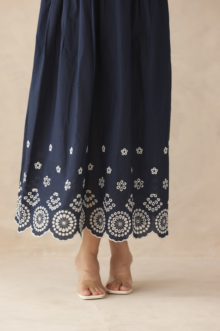 NAVY MUSE MAXI DRESS