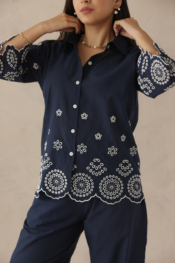 NAVY MUSE SHIRT