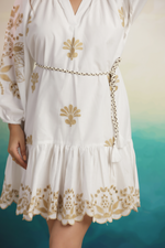 Load image into Gallery viewer, IVORY BLOOM MINI DRESS
