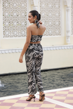 Load image into Gallery viewer, BLACK TROPICAL CO-ORD SET
