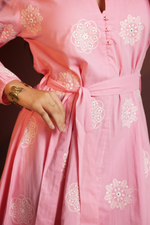 Load image into Gallery viewer, PETAL BLUSH MINI DRESS
