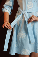 Load image into Gallery viewer, Sky Bloom Mini Dress
