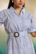 Load image into Gallery viewer, Classic Stripe Mini Dress
