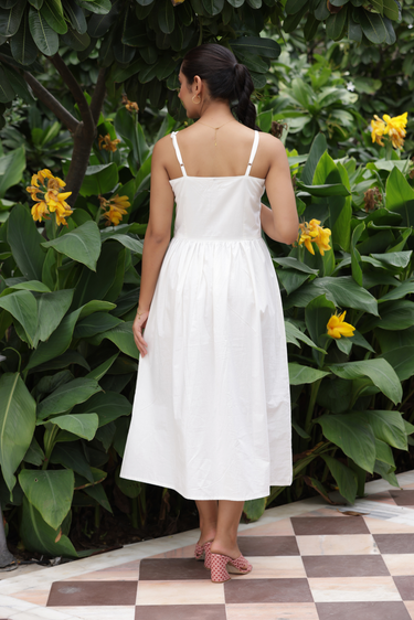 IVORY AURA MIDI DRESS