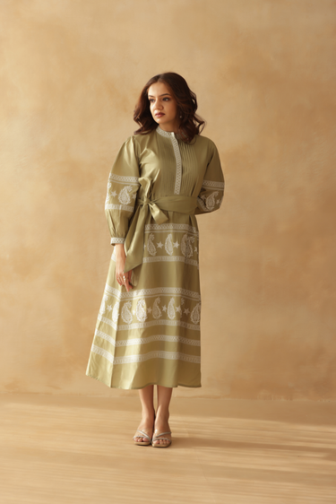Noor-E-Olive Dress