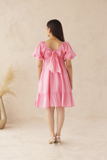 PINK PETAL MINI DRESS