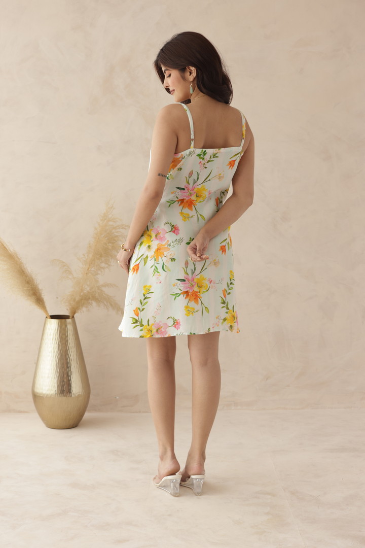 Tropical Bloom Mini Dress