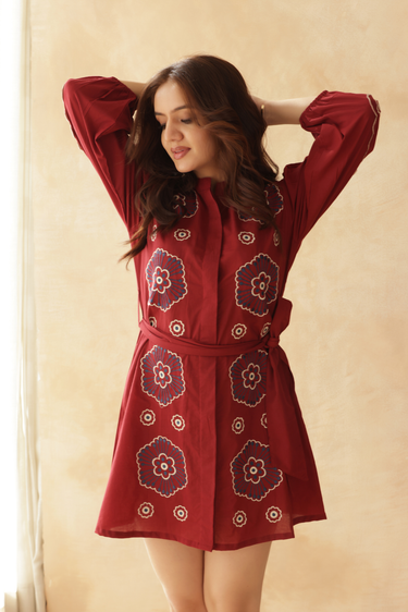 Amara Rosso Dress House of Iraa Amara Rosso Dress House of Iraa
