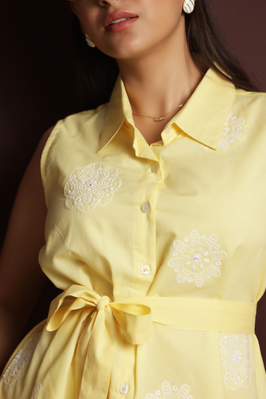 LEMON CHARM MINI DRESS