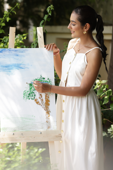 IVORY AURA MIDI DRESS