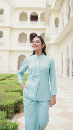 Load and play video in Gallery viewer, Blue Haven Cotton CO-ORD SET

