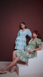 Load and play video in Gallery viewer, Meadow Mist Ruffle Dress
